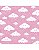 Tricoline estampado nuvem rosa 50x150cm - Un - Imagem 1
