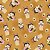 Tricoline digital abelhinhas caramelo 50x150cm - Un - Imagem 1