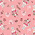 Tricoline bonecas fundo rosa bebê 50x150cm - Un - Imagem 1