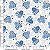 Tricoline felicidade em flores pequenas azul 50x150cm - Un - Imagem 1