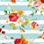 Tricoline digital floral listrado 50x150cm - Un - Imagem 1