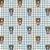 Tricoline ursinhos kawaii azul 50x150cm - Un - Imagem 1
