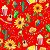 Tricoline digital arraia fundo vermelho 50x150cm - Un - Imagem 1