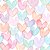 Tricoline digital corações candy colors 50x150cm - Un - Imagem 1