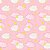 Tricoline digital nuvens listradas rosas 50x150cm - Un - Imagem 1