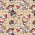 Tricoline digital café com as amigas bege 50x150cm - Un - Imagem 1