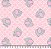 Tricoline elefantes cinzas fundo rosa 50x150cm - Un - Imagem 1