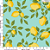 Tricoline estampado limão siciliano fundo azul 50x150cm - Un - Imagem 1