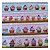 Tricoline 100% algodão barrados 50x148cm c/ 11 faixas - Cupcakes fundo azul e rosa - Imagem 3