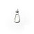Cursor para Zíper nº5 – Modelo Gota – Branco - Imagem 1