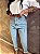 Calça Mom Jeans Azul Medio - Imagem 1