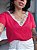 BLUSA GOLA V RENDA CHANTILLY - Imagem 1