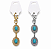 CINTO DE METAL OVAL COM PEDRA AZUL - Imagem 1