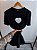 T-SHIRT CORAÇÃO RENDA - Imagem 1