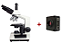 Microscópio Trinocular 1600x + Câmera para Microscopia 28MP - Imagem 1