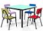 Conjunto Colorido Infantil com Mesa 80X80cm e 4 Cadeiras - Imagem 2
