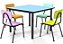Conjunto Colorido Infantil com Mesa 80X80cm e 4 Cadeiras - Imagem 1