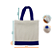Sacola Ecobag Algodão Bi-color C/Zíper - A=40 X L=40 - Imagem 1