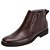 BOTA MASCULINA MACIA EM COURO NATURAL COR CAFE COM ZIPER E484 - Imagem 7