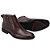 BOTA MASCULINA MACIA EM COURO NATURAL COR CAFE COM ZIPER E484 - Imagem 2