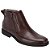 BOTA MASCULINA MACIA EM COURO NATURAL COR CAFE COM ZIPER E484 - Imagem 9