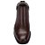 BOTA MASCULINA MACIA EM COURO NATURAL COR CAFE COM ZIPER E484 - Imagem 5