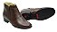 BOTA MASCULINA SOLA CONCHA  COSTURADA MACIA  EM COURO NATURAL COR CAFÉ COM ZIPPER E402 - Imagem 2