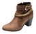 BOTA FEMININA ANKLE BOOT CANO CURTO COURO LEGÍTIMO COR HAVANA 2360 - Imagem 5