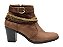 BOTA FEMININA ANKLE BOOT CANO CURTO COURO LEGÍTIMO COR HAVANA 2360 - Imagem 7