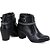 BOTA FEMININA ANKLE BOOT COURO LEGITIMO COR PRETA E2367 - Imagem 6