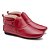 BOTA FEMININA CANO CURTO ANKLE BOOT EM COURO LEGÍTIMO FRANCA BRASIL COR VERMELHO 7840 - Imagem 1