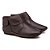 BOTA FEMININA CANO CURTO ANKLE BOOT EM COURO LEGÍTIMO FRANCA BRASIL COR BROWN 7810 - Imagem 1