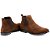 BOTA MASCULINA BOTINA EM COURO NATURAL CHELSEA CAFÉ COM SOLA PRETA E502 - Imagem 4