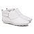 BOTA FEMININA CANO CURTO ANKLE BOOT EM COURO LEGÍTIMO FRANCA BRASIL COR BRANCO 7840 - Imagem 1