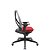Cadeira de Escritório Presidente Tela BIX com Autocompensador NR17 Plaxmetal Tecido Poliester Vermelho Tela Cinza - Imagem 2