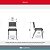 Cadeira Niala Diálogo Preta 4 pés Fixa – Plaxmetal - Imagem 4