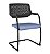 Cadeira Fixa Empilhável Piena Base Cromada Encosto Estofado Plaxmetal - Imagem 6