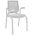 Cadeira Fixa 4 Pes Com Braço Beezi Base Cromada Plaxmetal - Imagem 3