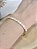 Bracelete Losangos em Madrepérola e Cravejados em Aço Banhado a Ouro - Imagem 1