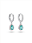 Brinco Argola Click com Pingente de Gota Cravejada Prata 925 - Imagem 2