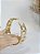 Bracelete Elos com Zircônias em Aço Banhado a Ouro - Imagem 4