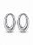 Brinco Oval Contemporâneo em Aço Inoxidável - Imagem 3