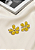 Brinco Flor Margarida Esmaltada Banhado a Ouro - Imagem 5