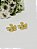 Brinco Flor Margarida Esmaltada Banhado a Ouro - Imagem 5