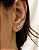 Brinco Ear Cuff Pena em Prata 925 Envelhecida - Imagem 2