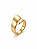 Anel Bold de Design Orgânico em Aço Inoxidável Banhado a Ouro - Imagem 3