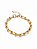 Pulseira Elo Cadeado com Esferas Banhada a Ouro - Imagem 3
