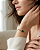 Pulseira Elos com Cristal Retangular Banhada a Ouro - Imagem 4