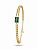 Pulseira Elos com Cristal Retangular Banhada a Ouro - Imagem 6