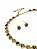 Conjunto Feminino Colar Regulável Coração Cravejado e Brinco Dourado Linha Premium Aço Inoxidável - Imagem 13